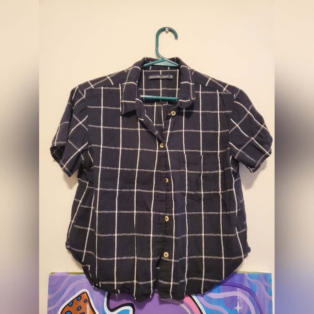 Xs Abercrombie & Fitch crop button down